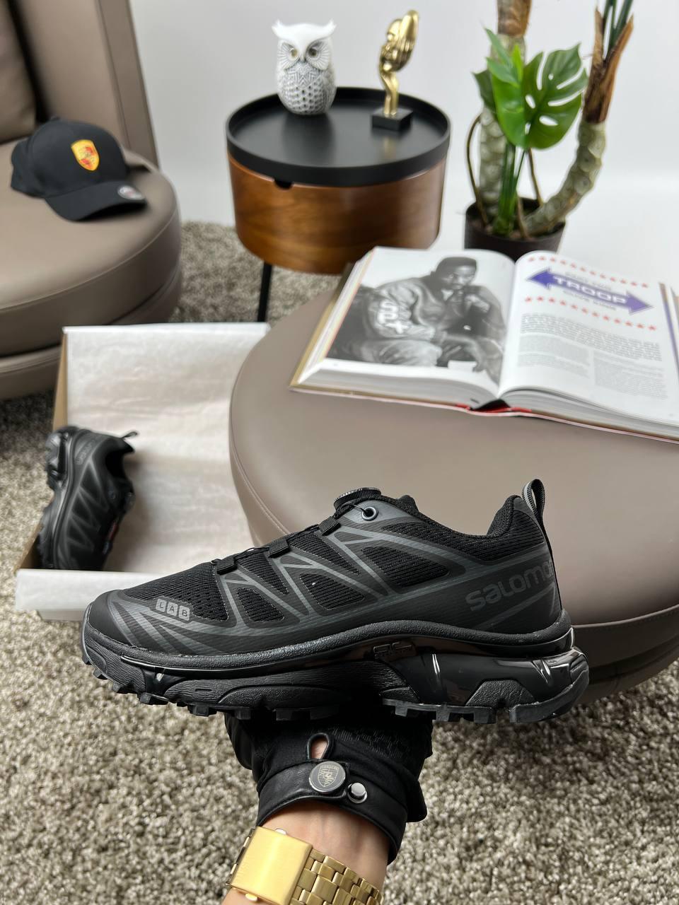 Чоловічі кросівки Salomon Lab XT-6 New Black, чоловічі текстиль нейлонові кеди лоток чорні, Чоловіче взуття