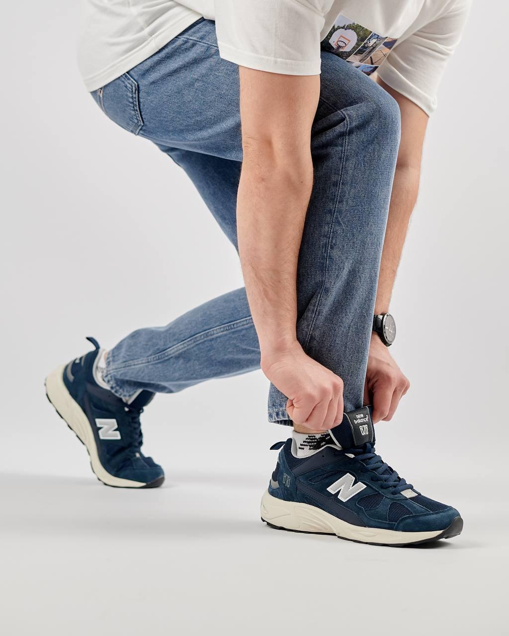 Чоловічі кросівки замша текстиль New Balance 878 Navy, чоловічі кеди Нью Беланс сині. Чоловіче взуття