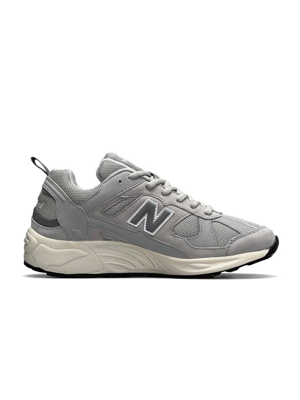 Чоловічі кросівки замша текстиль New Balance 878 Gray Beige, чоловічі кеди Нью Беланс сірі 41