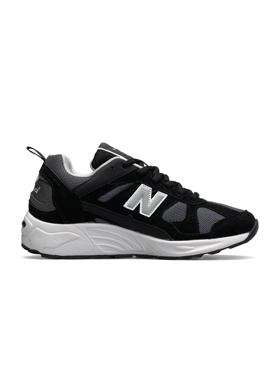 Чоловічі кросівки замша текстиль New Balance 878 Black White, чоловічі кеди Нью Беланс чорні. 41