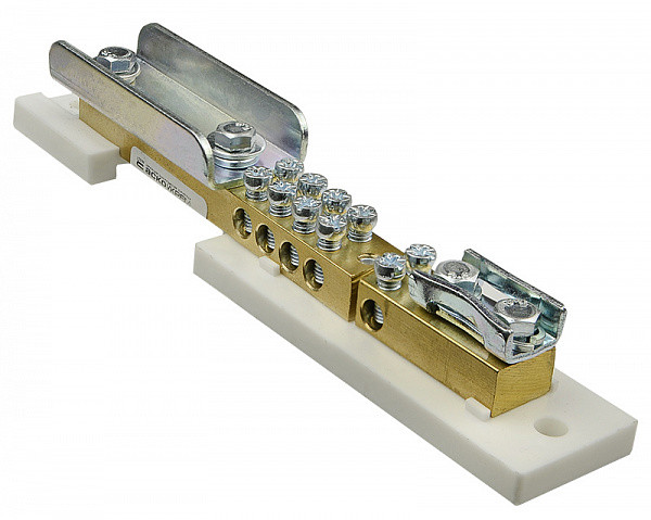 Нульова шина 125 А JHT103 АСКО-УКРЕМ, 12 отворів, латунь без ізоляції