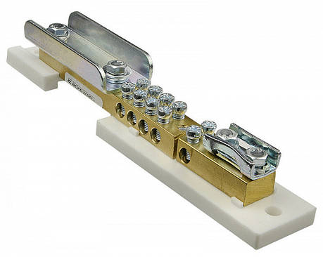 Нульова шина 125 А JHT103 АСКО-УКРЕМ, 12 отворів, латунь без ізоляції, фото 1