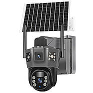 Вулична 4G камера відеоспостереження із сонячною панеллю P-18-4G V380 Портативна камера відеоспостереження 6Мп, фото 2