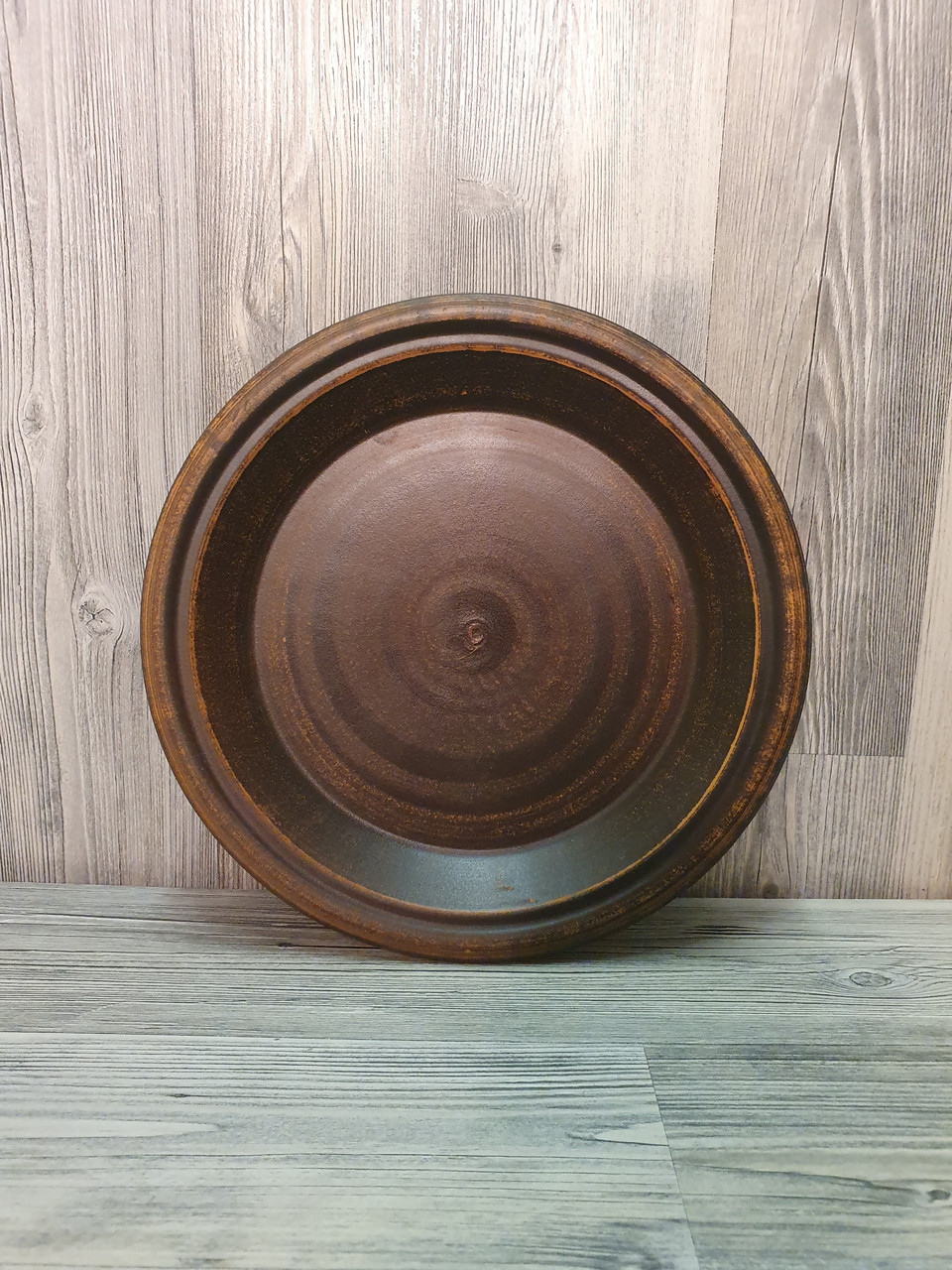 Тарілка 24 см обідня, глиняна (з червоної глини)