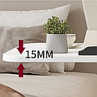 Приліжковий столик на коліщатках 69-95*60*40см, 2 стільниці, T01 / Поворотний приставний столик для ноутбука, фото 9