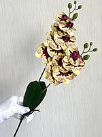 Орхідея декоративна з латексу з листиками та корицями ( 54 см), фото 2