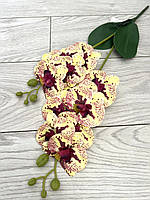 Орхідея декоративна з латексу з листиками та корицями ( 54 см), фото 6