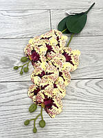 Орхідея декоративна з латексу з листиками та корицями ( 54 см), фото 4