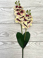 Орхідея декоративна з латексу з листиками та корицями ( 54 см), фото 5