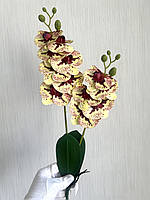 Орхідея декоративна з латексу з листиками та корицями ( 54 см), фото 3