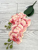 Штучна орхідея з латексу з листиками та корінцями (55 см), фото 5