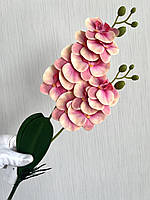 Штучна орхідея з латексу з листиками та корінцями (55 см), фото 2