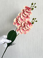 Штучна орхідея з латексу з листиками та корінцями (55 см), фото 4