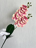 Штучна орхідея з латексу з листиками та корінцями (55 см), фото 3