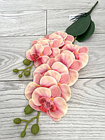 Штучна орхідея з латексу з листиками та корінцями (55 см), фото 6