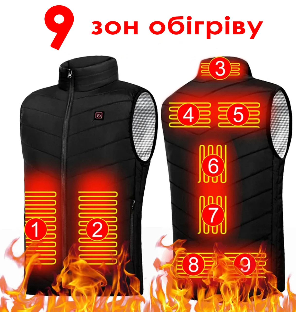 Жилет з підігрівом, USB, 2XL-asian