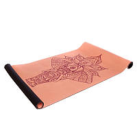 Килимок для йоги Замшевий двошаровий розмір 183x61x0,3 см синій  Матеріал Замша / Каучук