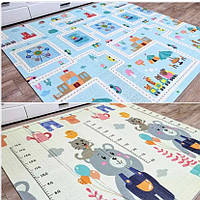 Дитячий розвиваючий двосторонній термо килимок з текстурним покриттям 200*180 товщиною 1см