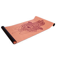 Килимок для йоги Замшевий двошаровий розмір 183x61x0,3 см синій  Матеріал Замша / Каучук