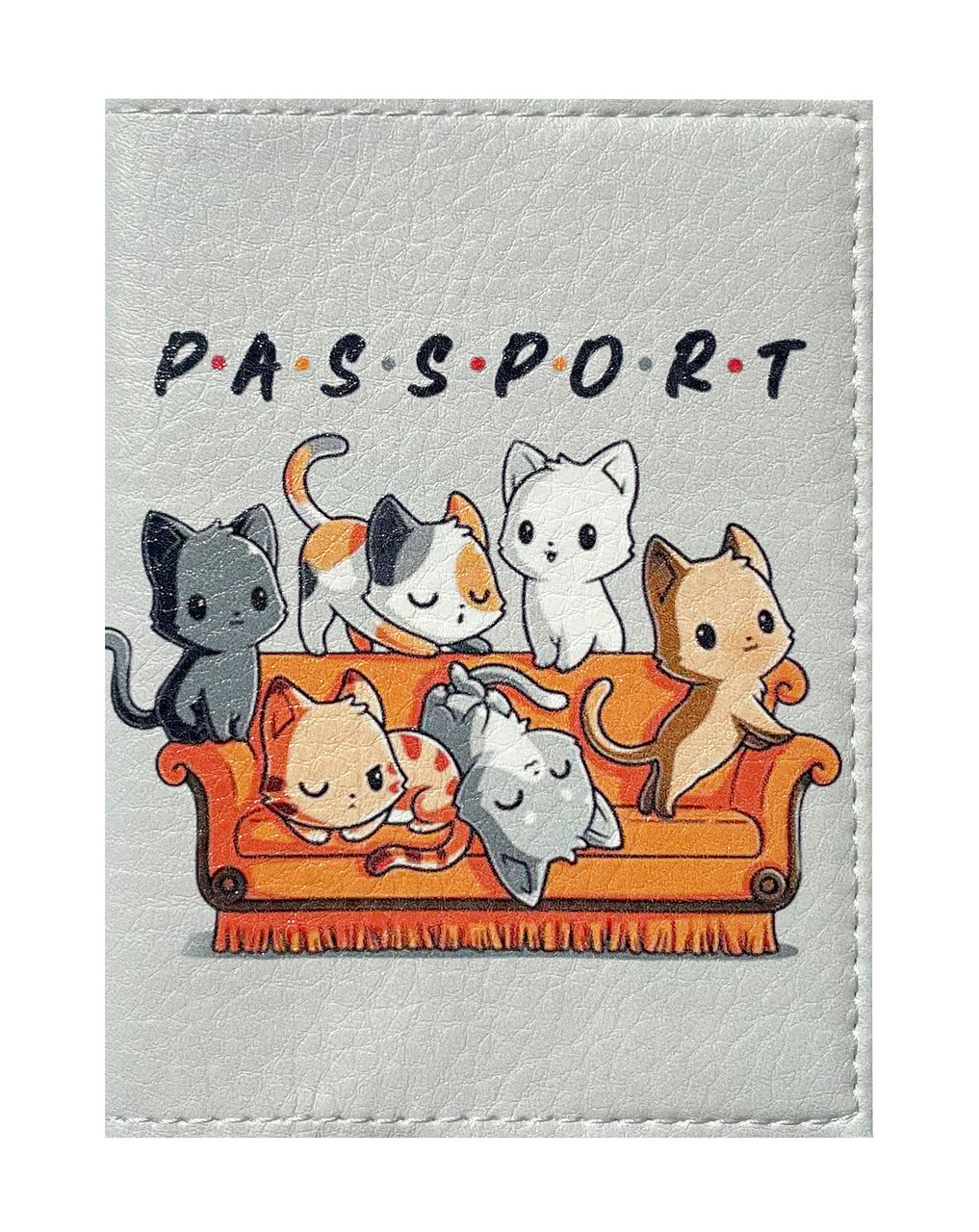 Обкладинка на паспорт (книжка) "Котики"