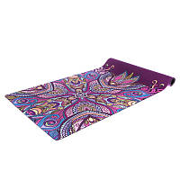 Килимок для йоги Замшевий двошаровий розмір 183x61x0,3 см синій  Матеріал Замша / Каучук