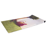 Килимок для йоги Замшевий двошаровий розмір 183x61x0,3 см синій  Матеріал Замша / Каучук