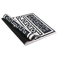 Килимок для йоги Замшевий двошаровий розмір 183x61x0,3 см синій  Матеріал Замша / Каучук