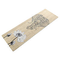 Килимок для йоги Замшевий двошаровий розмір 183x61x0,3 см синій  Матеріал Замша / Каучук