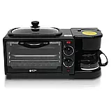 Електрична домашня піч духовка 3 в 1 з кавоваркою і гриль-сковородкою на 3600 Вт BITEK BT-5308B, фото 6