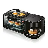 Електрична домашня піч духовка 3 в 1 з кавоваркою і гриль-сковородкою на 3600 Вт BITEK BT-5308B, фото 7