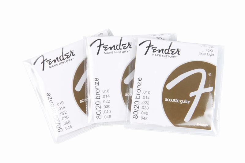 Струни для акустичної гітари Fender .010-.048 (3 медіатори у подарунок)