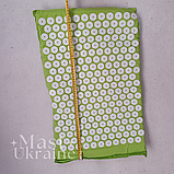 Масажний килимок Аплікатор Кузнєцова + валик голчастий для всього тіла KK-303 салатовий, фото 9