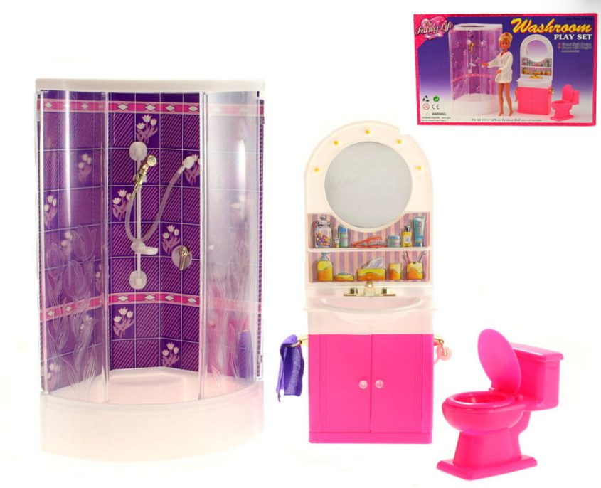Дитячі іграшкові меблі Глорія Gloria для ляльок Барбі Душева, фото 1