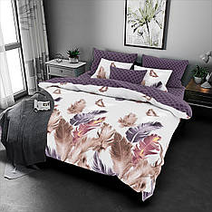 Постільна білизна полуторна 150*220 ранфорс на молнії (23104)