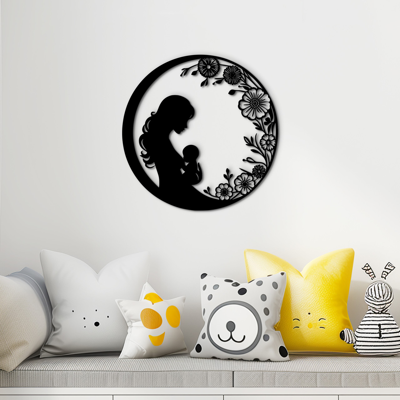 Інтер'єрна картина на стіну декор в кімнату Материнство стиль мініімалізм 15x15 см Woodyard (19014--15x15), фото 1