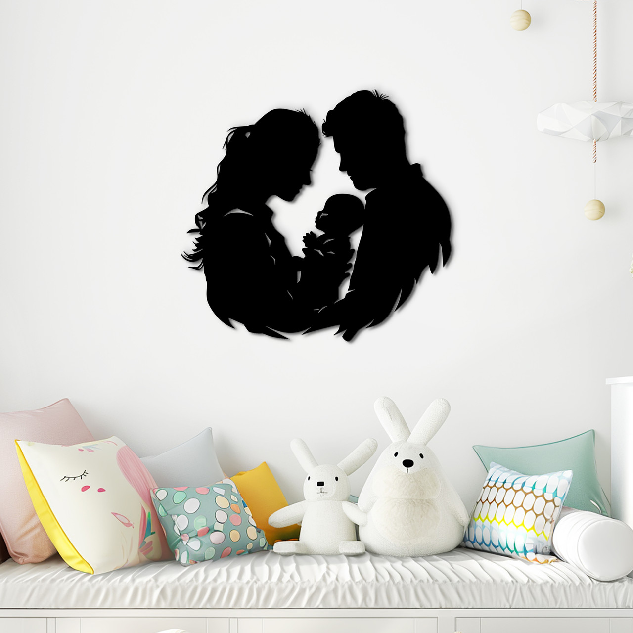 Декор для кімнати дерев'яна картина на стіну Сімейне щастя стиль лофт 15x15 см Woodyard (19027--15x15), фото 1