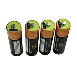 Батарейки AA акумуляторні Znter з роз'ємом USB Type-C на 1.5V/3000mWh — 4 ШТ., фото 4