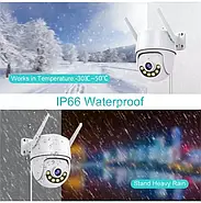 Вулична IP WiFi камера відеоспостереження з віддаленим доступом N806 ICSee Портативна камера відеоспостереження 2Мп, фото 6