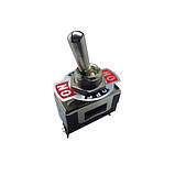 Тумблер KN3(С)-103A, 1x3 (3с), 32x16x19mm 1 група, 3 положення, ON-OFF-ON, SPDT, 3 pin, 10A 125VAC / 6A 250VAC, виводи під гвинт, фото 4
