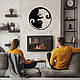 Настінний декор для дому картина лофт Котики інь-янь декоративне панно 15x15 см Woodyard (19047--15x15), фото 10