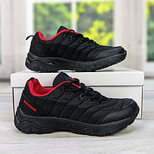 Кросівки підліткові демісезонні чорні з червоним Bonote 1648 40