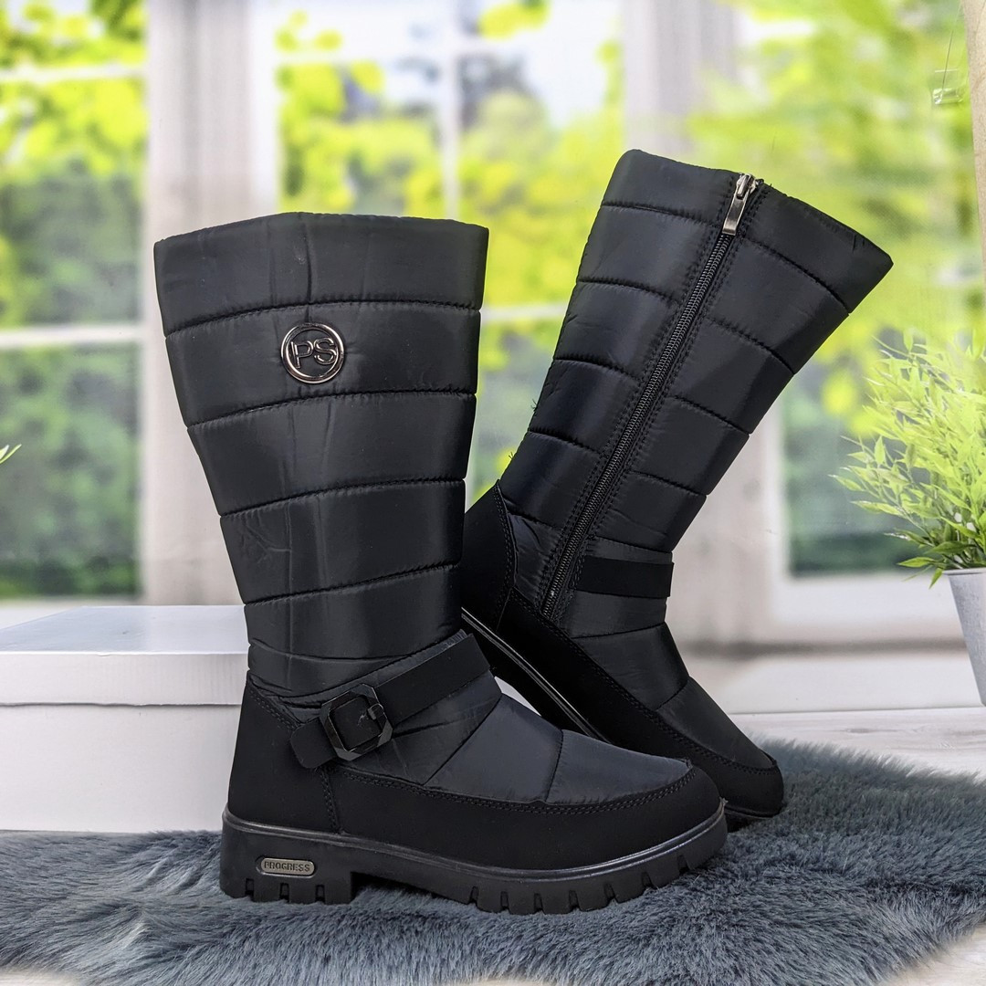 Чоботи дутики зимові жіночі Progress високі 4573, фото 1