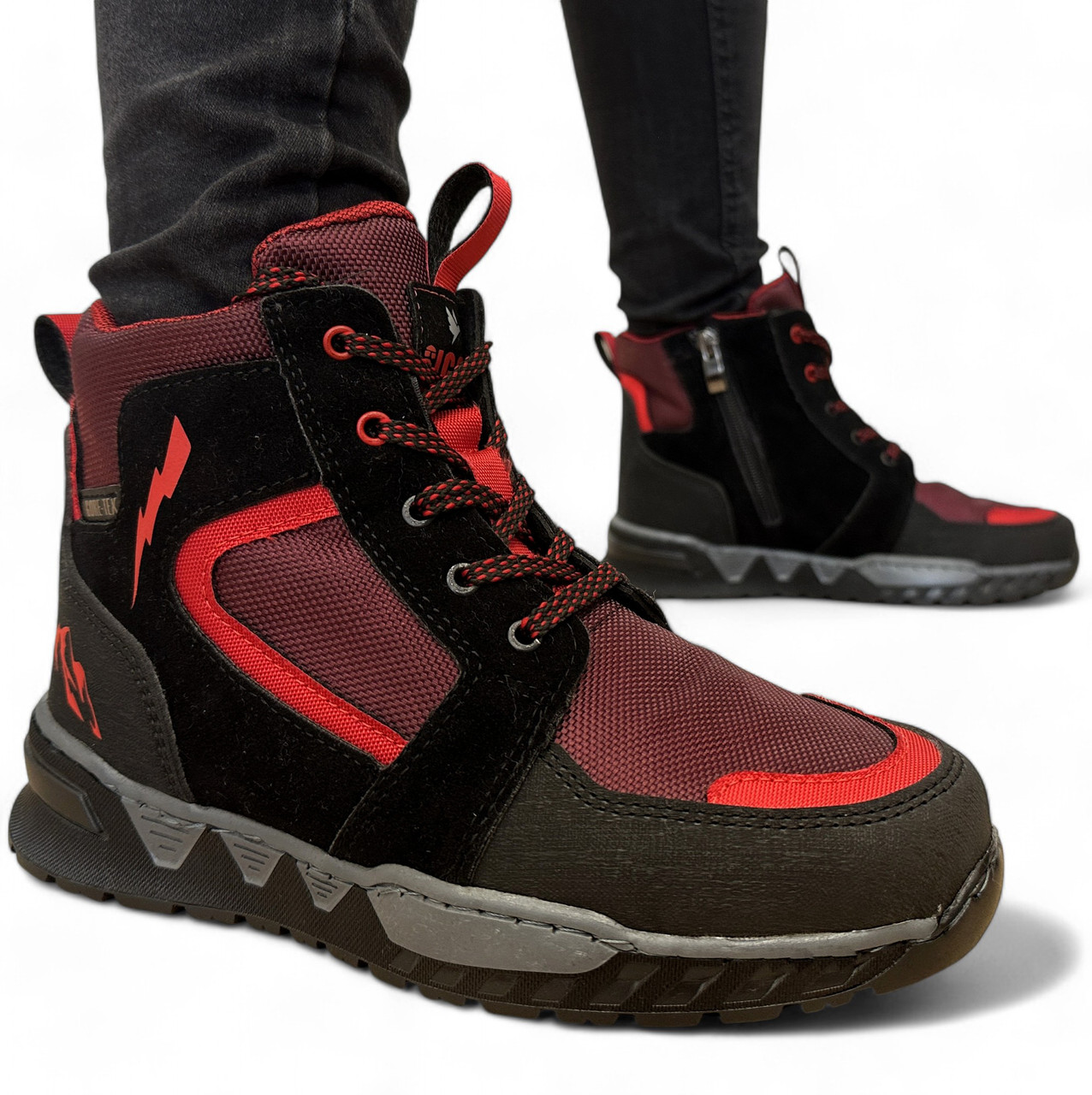 36-39р. Черевики підліткові зима на шнурівку та блискавку (Сгд-5-2), фото 1