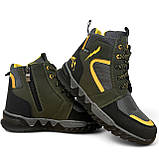 36-39р. Підліткові черевики для хлопчиків на хутрі (Сгд-5-3), фото 8