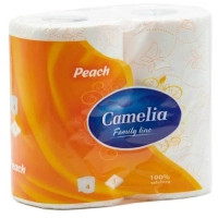 Туалетний папір Camelia Персик 3 шари 4 рулони (8606111248045), фото 1