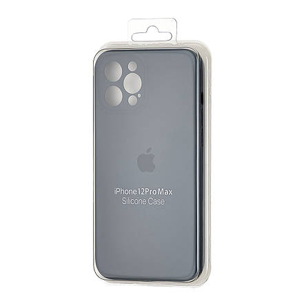 Чохол Silicone Case Square Protected Camera iPhone 12 Pro Max Dark Grey (15), фото 3