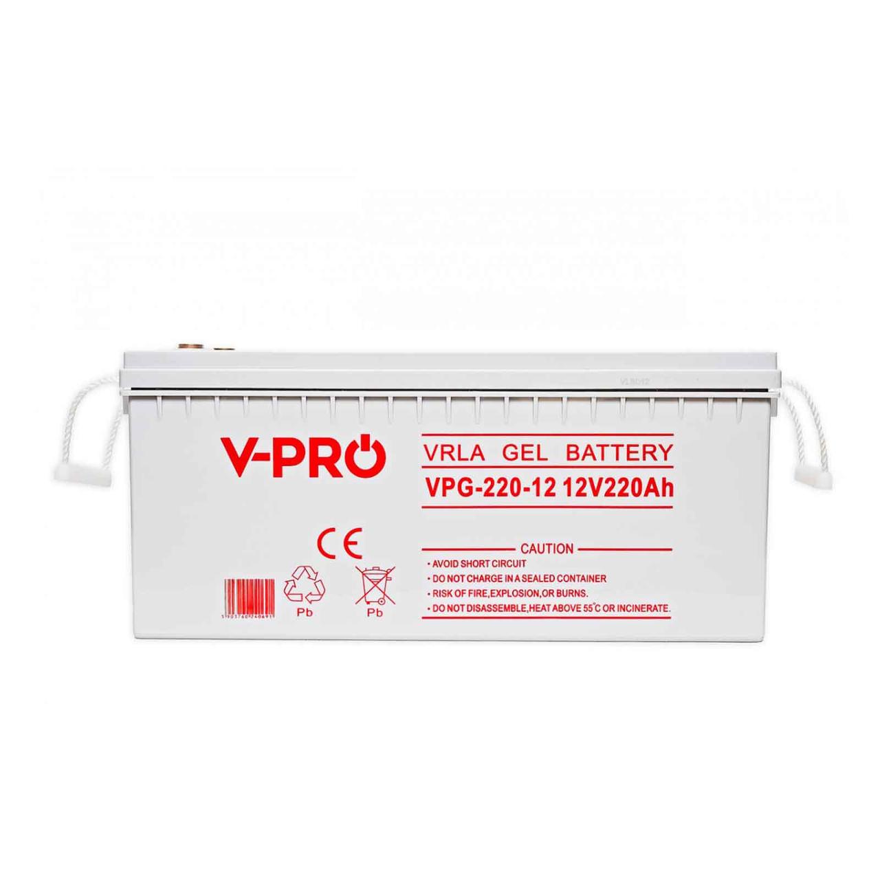 Гелевий акумулятор Volt Polska DEEP CYCLE VPRO SOLAR 12V 220 Ah (6AKXDEEP20), фото 1