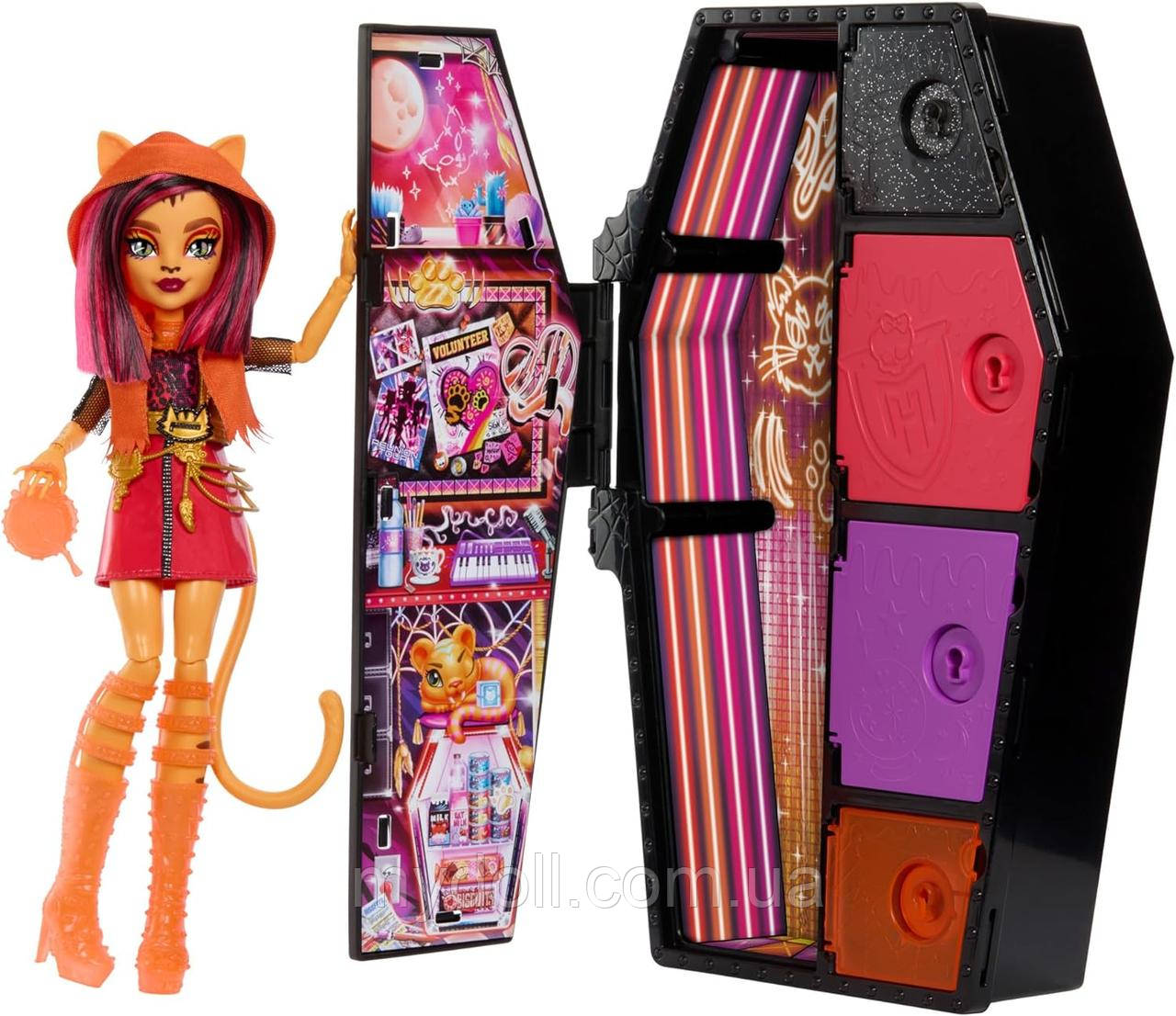 Лялька Монстер Хай Торалей Секрети в шафі Неонові страхи Monster High Toralei Doll Neon Frights HNF80 Mattel Оригінал