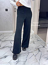 Стильні жіночі штани палаццо з пряжі, фото 5