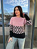 Жіночий в'язаний светр із візерунком напіввовна, фото 7